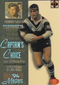 1994 Dynamic NSW Rugby League '94 Masters - Captains Choice #CC1 Jim Serdaris Front